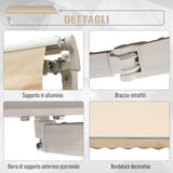 easycomfort easycomfort tenda da sole a braccio avvolgibile manuale a parete in poliestere impermeabile beige 4x2.5m