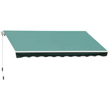 easycomfort easycomfort tenda da sole a manovella copertura impermeabile 400x250cm verde