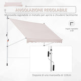 easycomfort easycomfort tenda da sole avvolgibile autoportante beige 300 150cm