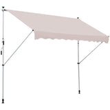 easycomfort easycomfort tenda da sole avvolgibile autoportante beige 300 150cm