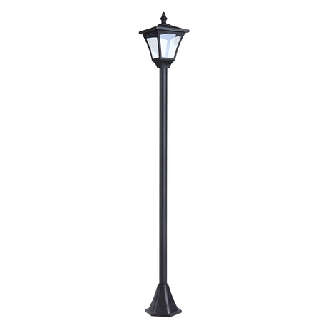 easycomfort easycomfort lampione da giardino led a pannelli solari nero 120cm