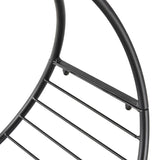 easycomfort easycomfort portalegna in ferro per interni ed esterni nero