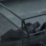 easycomfort braciere da giardino a legna portatile con attizzatoio 45x45x43cm nero