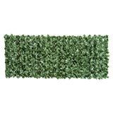 easycomfort rotolo di siepe artificiale per balcone e giardino in pe anti uv con foglie verde scuro 240x100cm