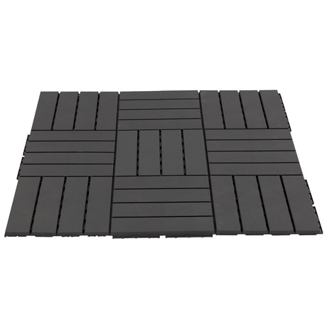 easycomfort easycomfort set 9 mattonelle a incastro per terrazzo 30x30x2cm 0.81 mq nero