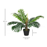 easycomfort easycomfort palma in plastica decorativa pianta tropicale finta con vaso