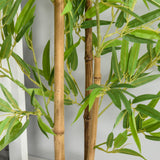 easycomfort easycomfort bambu in vaso artificiale per interno ed esterno alta 120cm verde