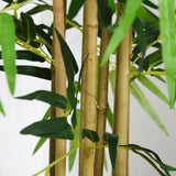 easycomfort bambu artificiale con vaso per interno ed esterno 18x150cm