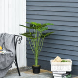 easycomfort easycomfort monstera artificiale 13 foglie e vaso alta 85cm per interno ed esterno