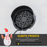 easycomfort easycomfort pupazzo di neve gonfiabile da esterno impermeabile con luci a led 240cm bianco
