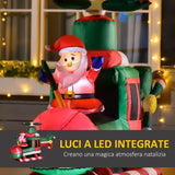 easycomfort easycomfort babbo natale gonfiabile da esterno 4 luci led e gonfiatore multicolore
