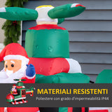 easycomfort easycomfort babbo natale gonfiabile da esterno 4 luci led e gonfiatore multicolore