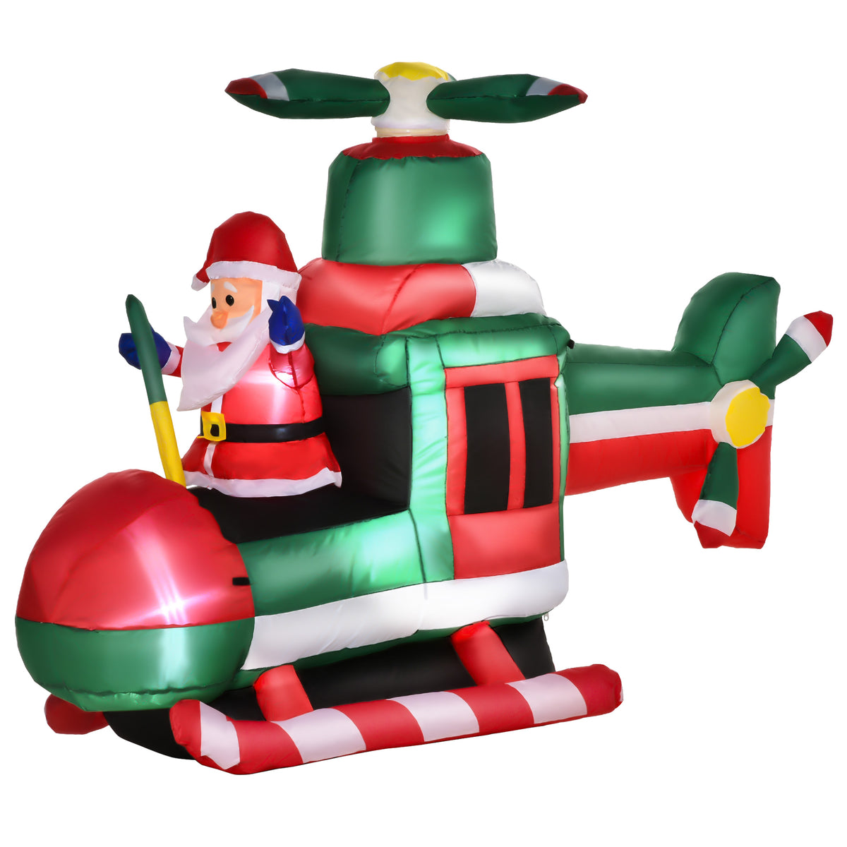 easycomfort easycomfort babbo natale gonfiabile da esterno 4 luci led e gonfiatore multicolore