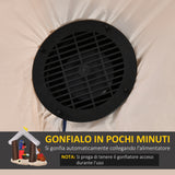 easycomfort easycomfort presepe di natale gonfiabile 183cm con 5 luci led e gonfiatore integrati decorazione natalizia da esterno