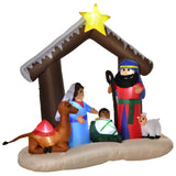 easycomfort easycomfort presepe di natale gonfiabile 183cm con 5 luci led e gonfiatore integrati decorazione natalizia da esterno