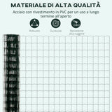 easycomfort easycomfort rete di recinzione in acciaio e pvc per spazi esterni rotolo da 25m e altezza 1 7m verde