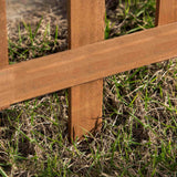 easycomfort staccionata in legno di pino da 12 pezzi per aiuole giardino e orto altezza 34cm