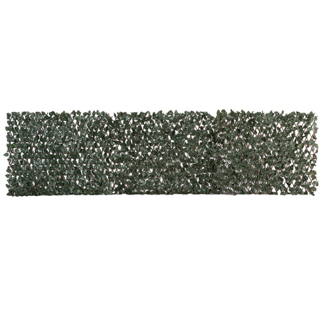 easycomfort finta siepe 8 pezzi parete verde estensibile per esterni in legno e poliestere 200x100cm