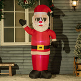 easycomfort easycomfort babbo natale gonfiabile con occhiali da sole luci led e gonfiatore incluso 89x44x178cm