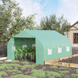easycomfort easycomfort serra da giardino 3.5 x 3 x 2m serra con tetto a spiovente in pe per piante verde