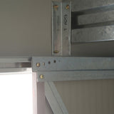 easycomfort cabina casetta da giardino porta utensili in lamiera di ferro grigio 213x127x185cm