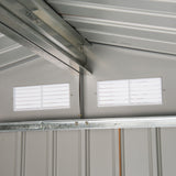 easycomfort cabina casetta da giardino porta utensili in lamiera di acciaio 213x127x185cm