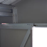 easycomfort casetta porta attrezzi capanno da giardino in acciaio zincato grigio 277 x 191 x 192 cm