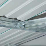 easycomfort casetta da giardino con 2 porte scorrevoli e 4 prese d aria in acciaio e pp 340x386x200cm verde