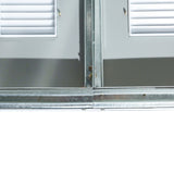 easycomfort casetta da giardino con 2 porte scorrevoli e 4 prese d aria in acciaio e pp 340x386x200cm verde