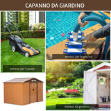 easycomfort casetta porta attrezzi capanno da giardino porta utensili in lamiera gialla