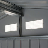 easycomfort casetta porta attrezzi capanno da giardino porta utensili in lamiera gialla