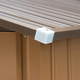 easycomfort casetta porta attrezzi capanno da giardino porta utensili in lamiera gialla