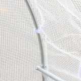 easycomfort easycomfort serra tunnel con struttura in acciaio zincato e telo in polietilene 6 finestre avvolgibili bianco 5 x 2 x 2 m