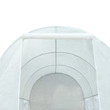 easycomfort easycomfort serra da giardino a tunnel per piante in pe con tubi in ferro bianco 450x200x200cm