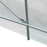 easycomfort easycomfort serra da giardino a tunnel per piante in pe con tubi in ferro bianco 450x200x200cm