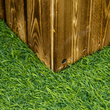 easycomfort easycomfort fioriera box rettangolare per piante in legno di abete 80x33x30cm