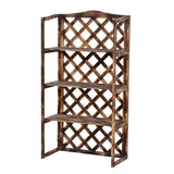 easycomfort easycomfort scaffalatura fioriera per piante a 3 ripiani in legno di abete 80x40x150cm