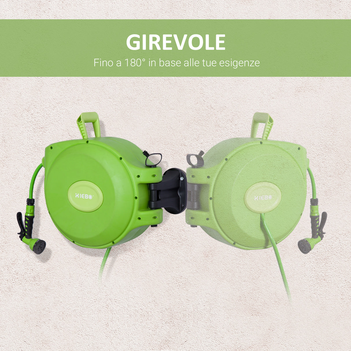 easycomfort easycomfort rullo avvolgitubo riavvolgimento automatico con ugello multifunzionale giardino 20 metri