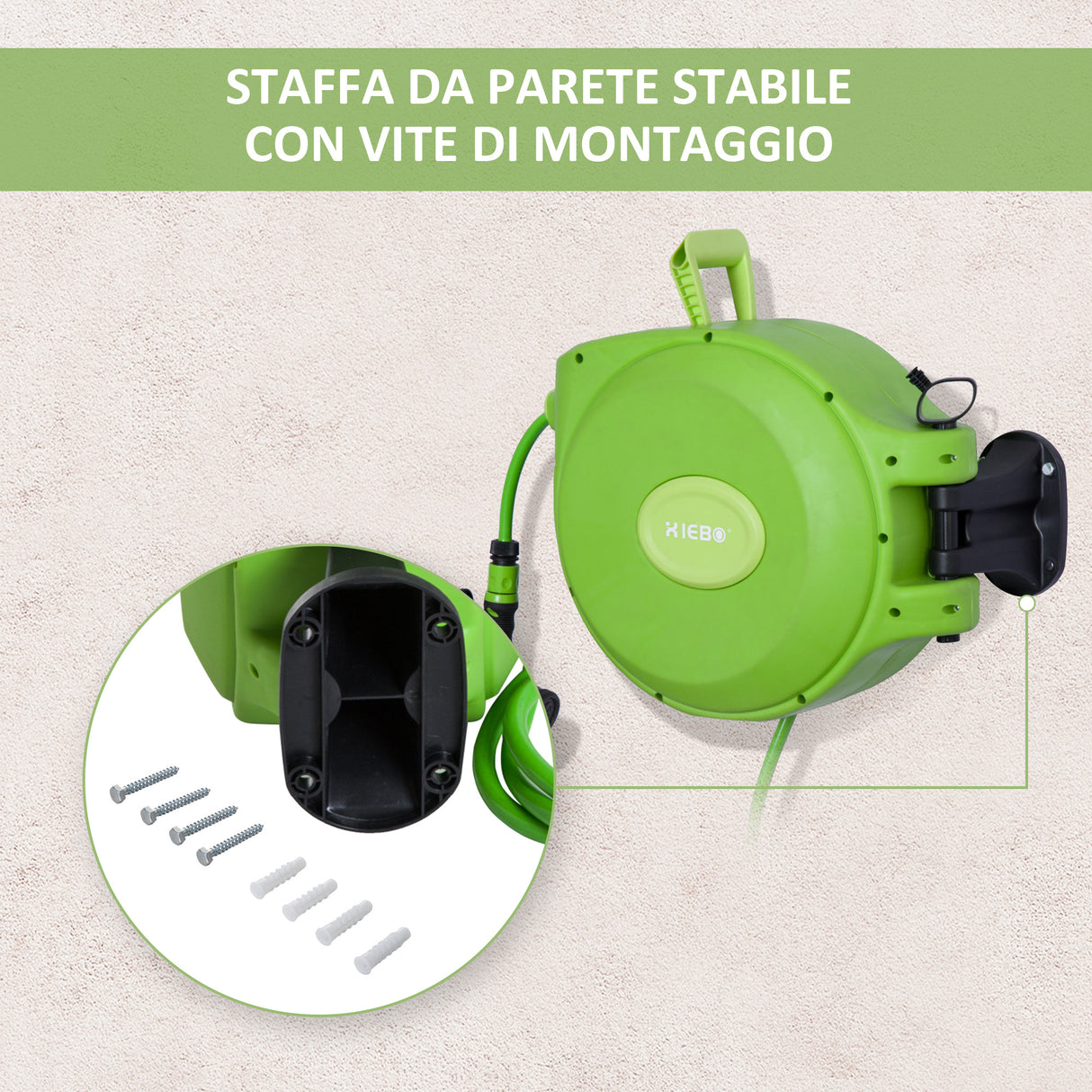 easycomfort easycomfort rullo avvolgitubo riavvolgimento automatico con ugello multifunzionale giardino 20 metri