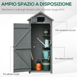 easycomfort easycomfort capanno da giardino porta attrezzi in legno impermeabile 77x54 2x179cm grigio