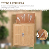 easycomfort easycomfort armadio da esterno ripostiglio da giardino a 2 ripiani porta attrezzi in legno 74 43 88cm