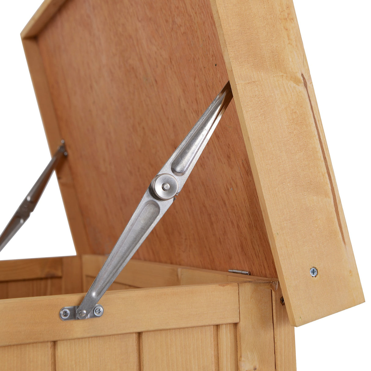 easycomfort easycomfort armadio da esterno ripostiglio da giardino a 2 ripiani porta attrezzi in legno 74 43 88cm