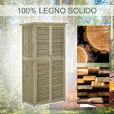 easycomfort easycomfort capanno per utensili da giardino con 4 scompartimenti in legno di abete impermeabile