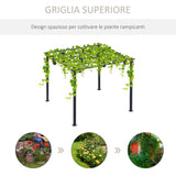 easycomfort pergolato da giardino struttura in metallo nero 300 x 300 x 230 cm