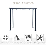 easycomfort pergolato da giardino struttura in metallo nero 300 x 300 x 230 cm