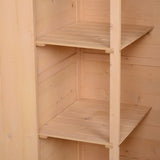 easycomfort easycomfort capanno attrezzi da esterno in legno abete impermeabile 75x56x115 cm