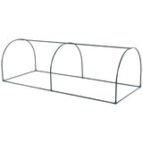 easycomfort oustunny serra da giardino con porte anteriori a cerniera in acciaio e pvc 250x100x80 cm