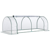 easycomfort oustunny serra da giardino con porte anteriori a cerniera in acciaio e pvc 250x100x80 cm