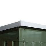 easycomfort casetta da giardino in acciaio con doppia porta scorrevole e prese d aria 213x130x173 cm verde