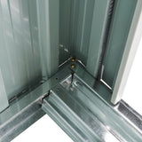 easycomfort easycomfort casetta porta attrezzi 1 porta scorrevole tetto inclinato acciaio nero